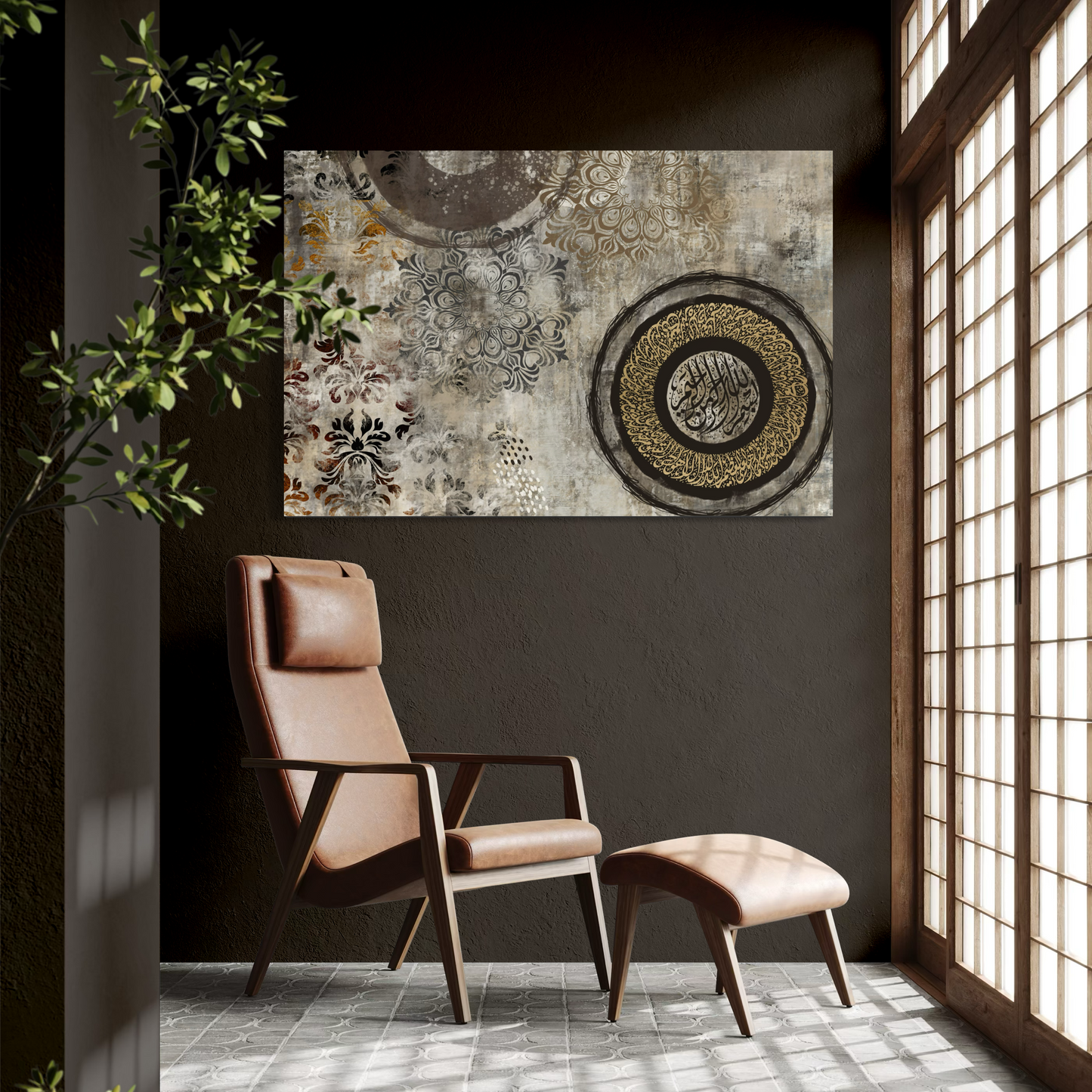 Aayat Al kursi print | Mixed media Modern Islamic wall Art Prints | Ready to hang.