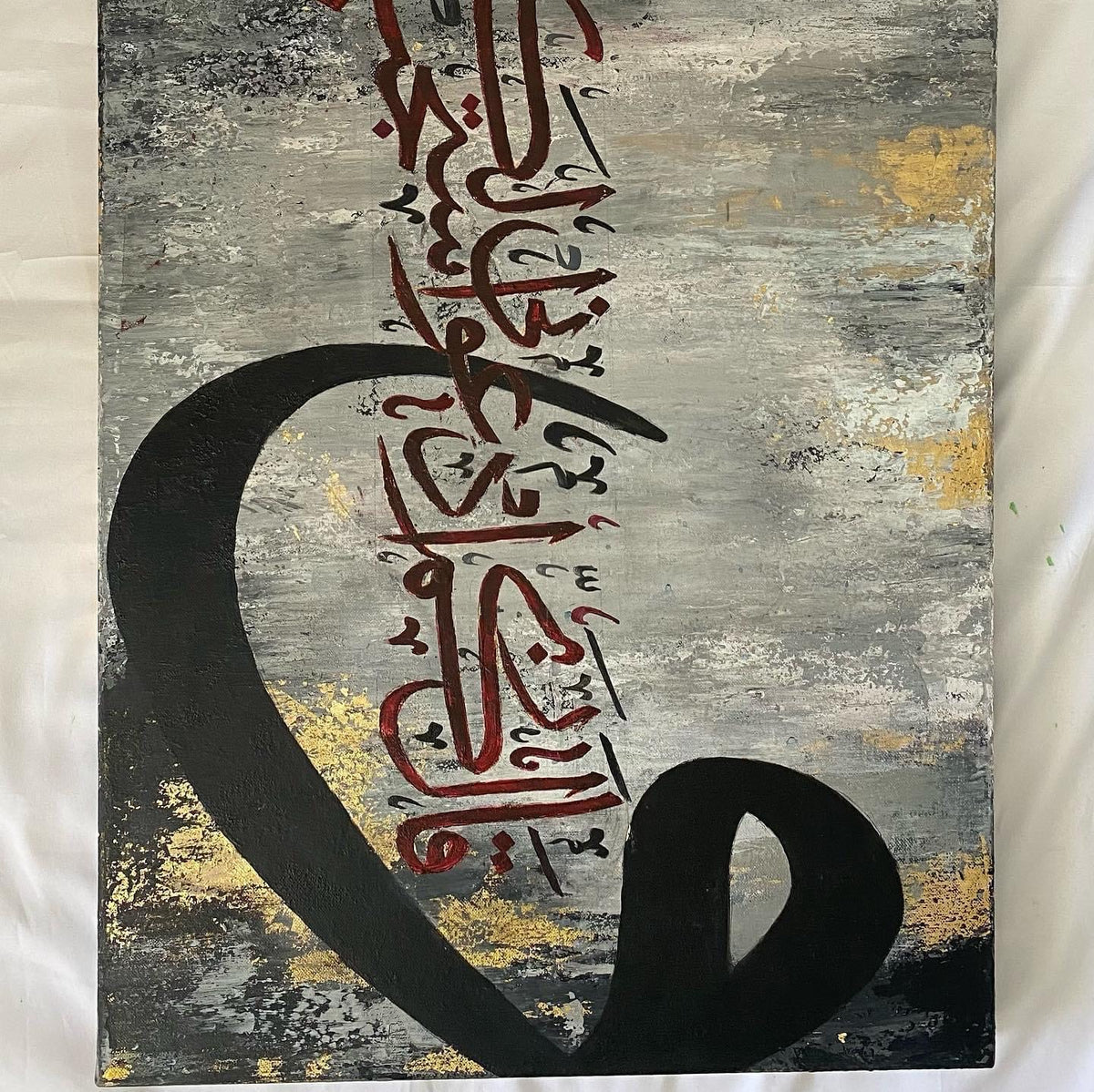 Ud'uni astajib lakum (Call on Me, I will answer you) hand painted Quran verse canvas – view 6