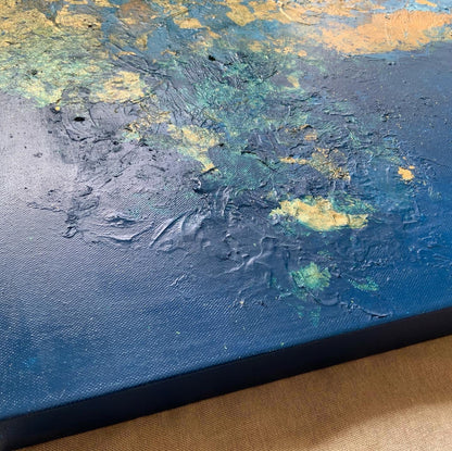 Beautiful Quran verse on Heavily textured canvas | Handmade painting #2102